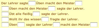 Übung zur Zeichensetzung in der wörtlichen Rede